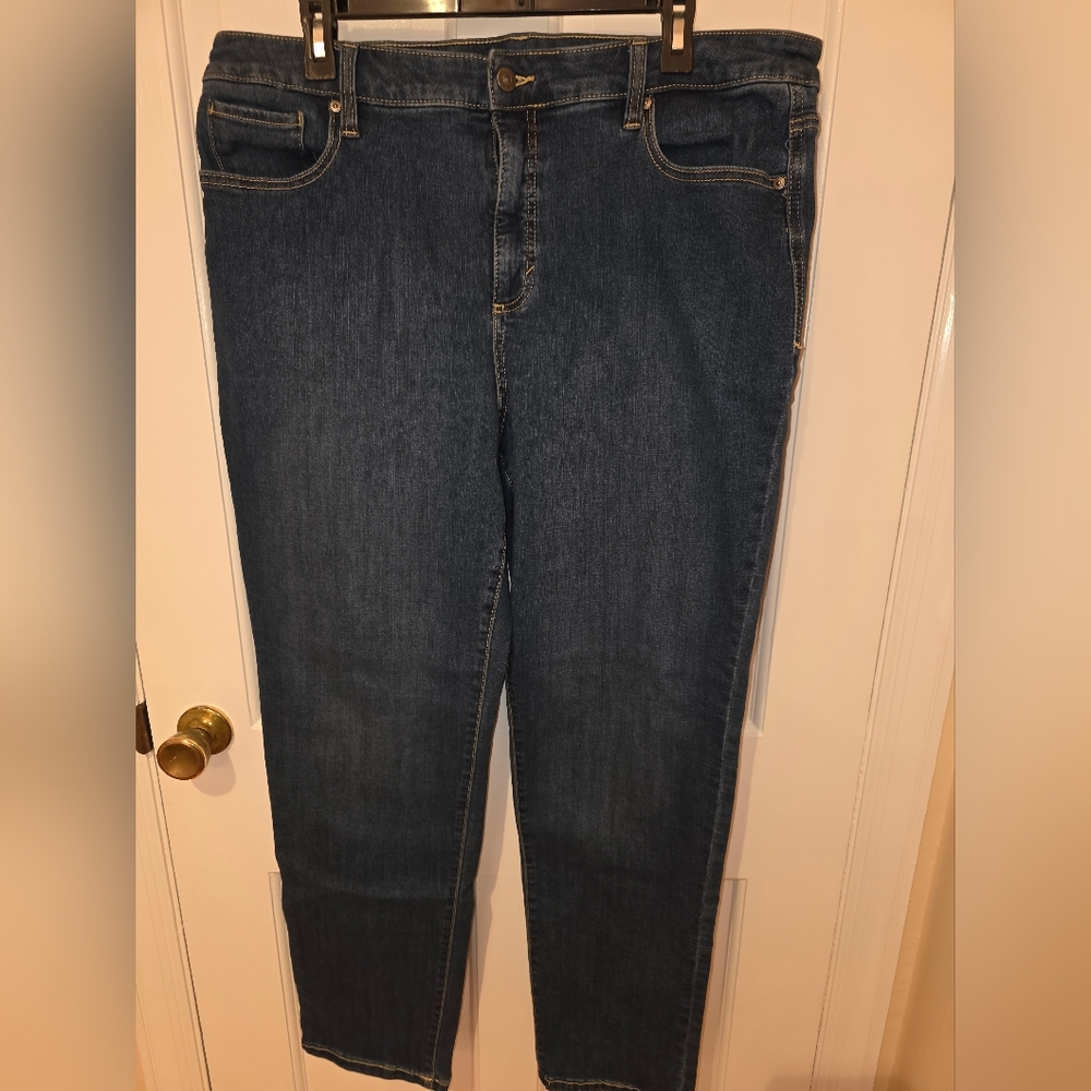 Style & Co Classic Blue Denim Jeans, Straight Leg, 18W